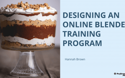 Designing an online blended training program